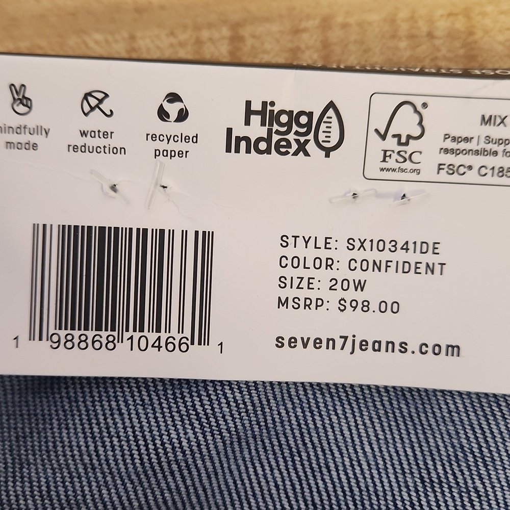 SEVEN7 Loose Straight Blue Jean High Rise, size 20W - Picture 8 of 13